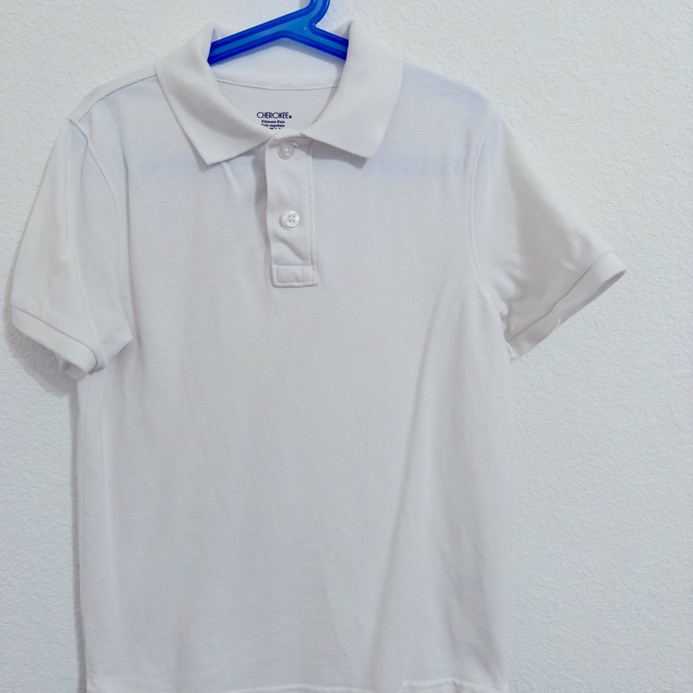 Kids white polo shirt